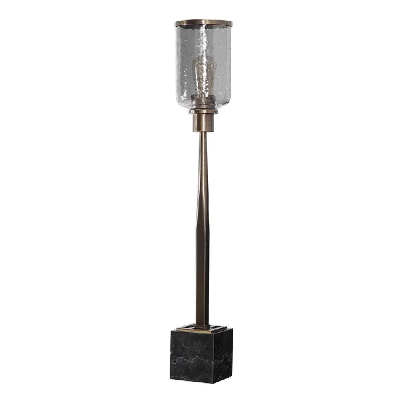 wooden table lamps with natural grain for a warm and organic feelwooden table lamps with natural grain for a warm and organic feelUttermost Wells Grey and Black Modern Accent Lamp